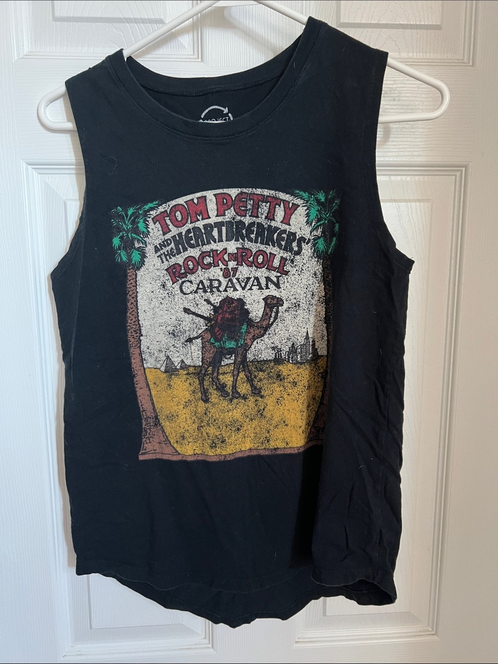 Tom Petty Black Graphic Muscle Tee - Rock 'n' Roll Caravan